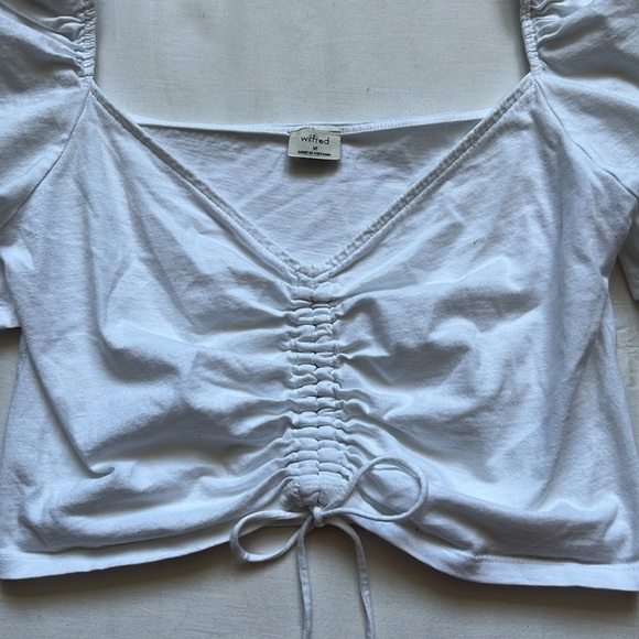 Wilfred Puff Sleeve Crop Top - Picture 2 of 5